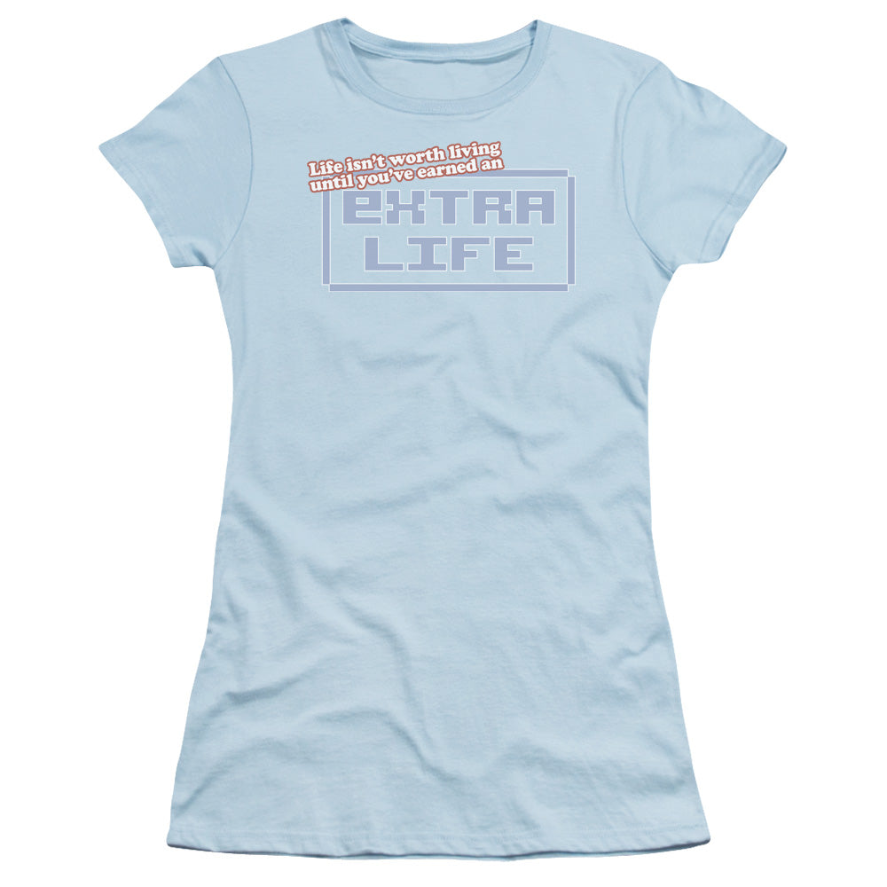 Extra Life - Short Sleeve Junior Sheer - Light Blue T-shirt