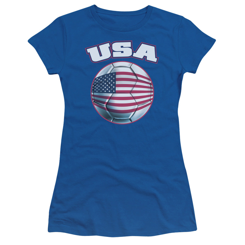 Usa - Short Sleeve Junior Sheer - Royal Blue T-shirt