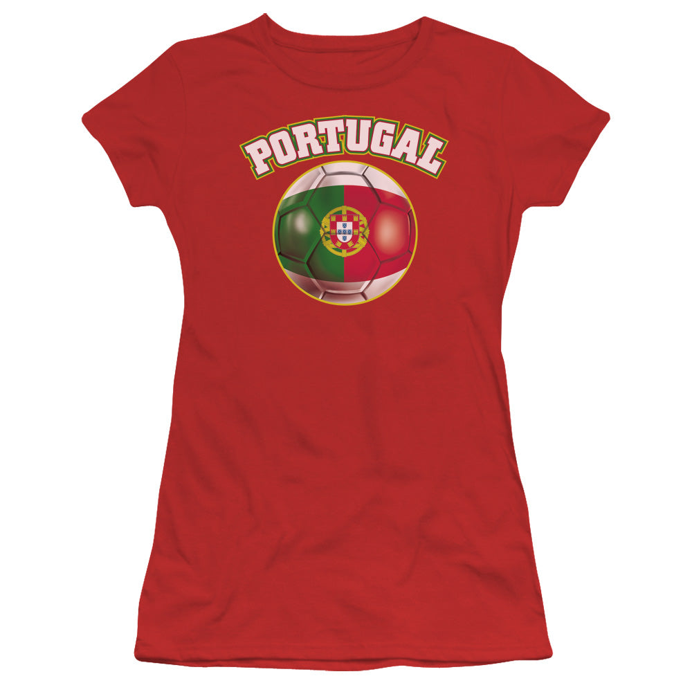 Portugal - Short Sleeve Junior Sheer - Red T-shirt