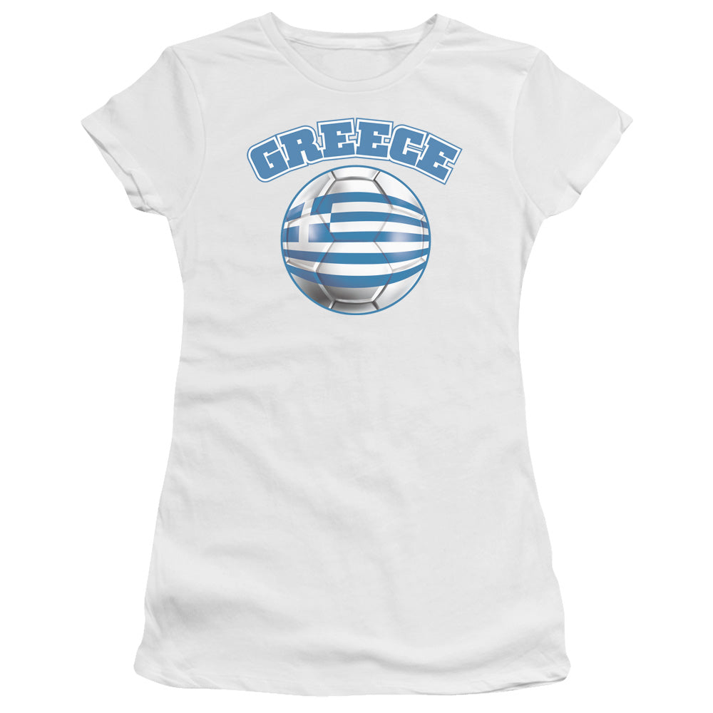 Greece - Short Sleeve Junior Sheer - White T-shirt