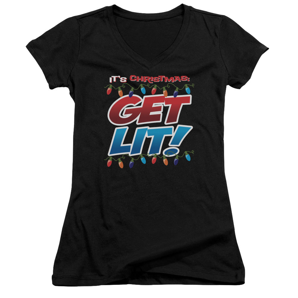 Get Lit-junior V-neck - Black