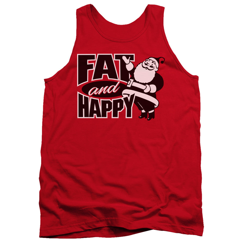 Fat And Happy - Adult Tank - Red