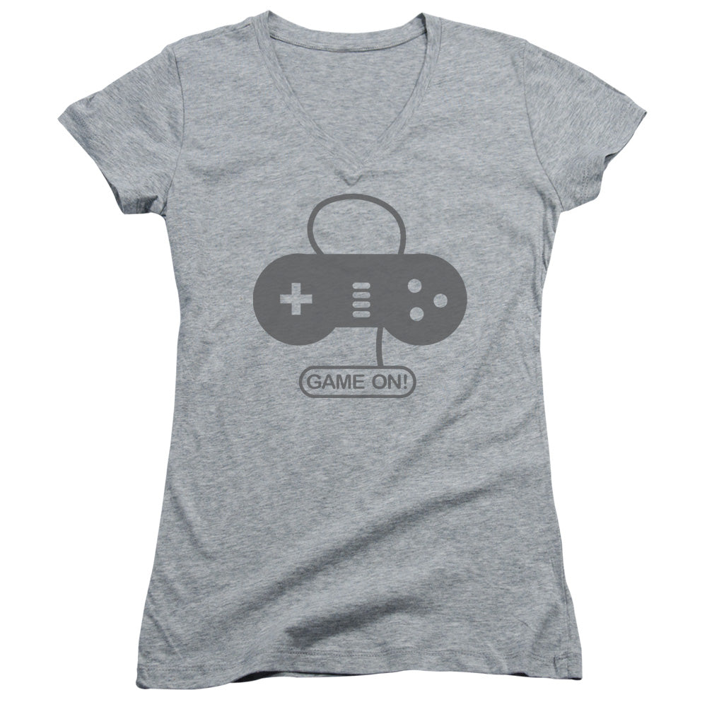 Game On - Junior V-neck - Athletic Heather