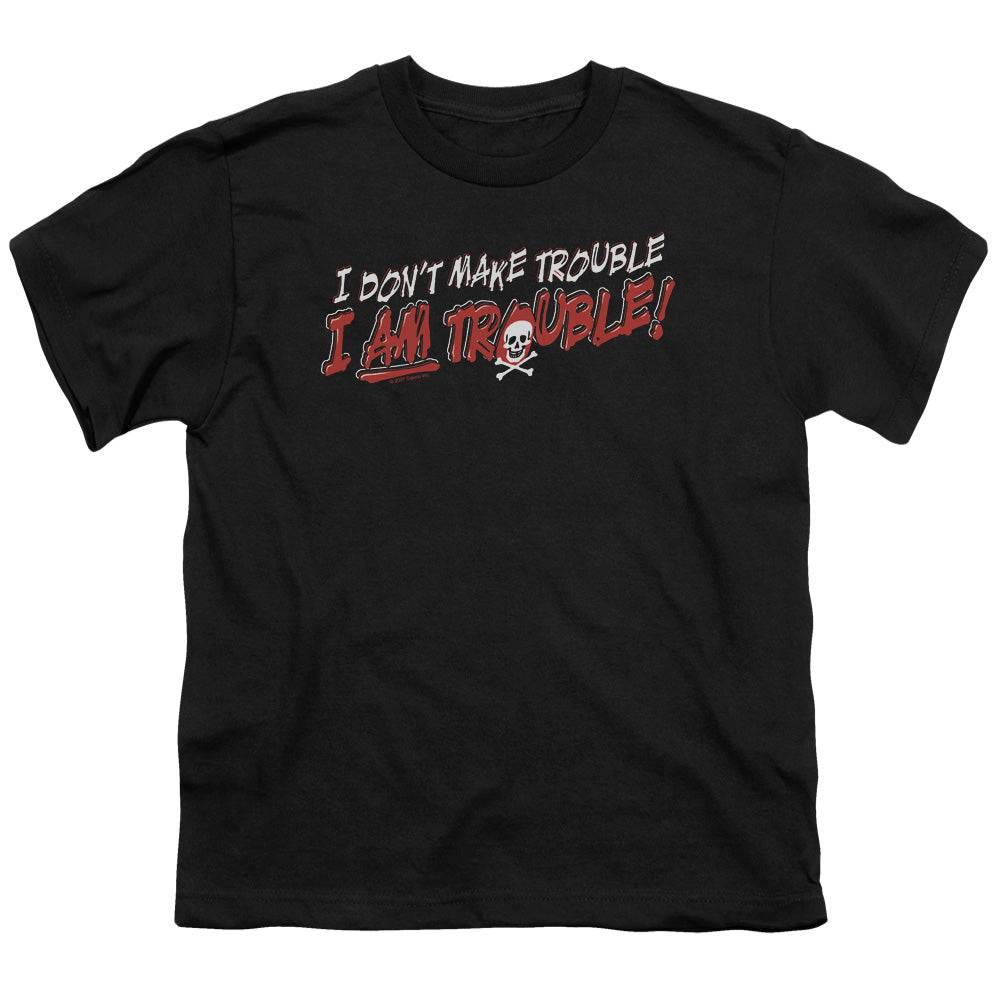 I Am Trouble - Short Sleeve Youth 18 - 1 - Black T-shirt