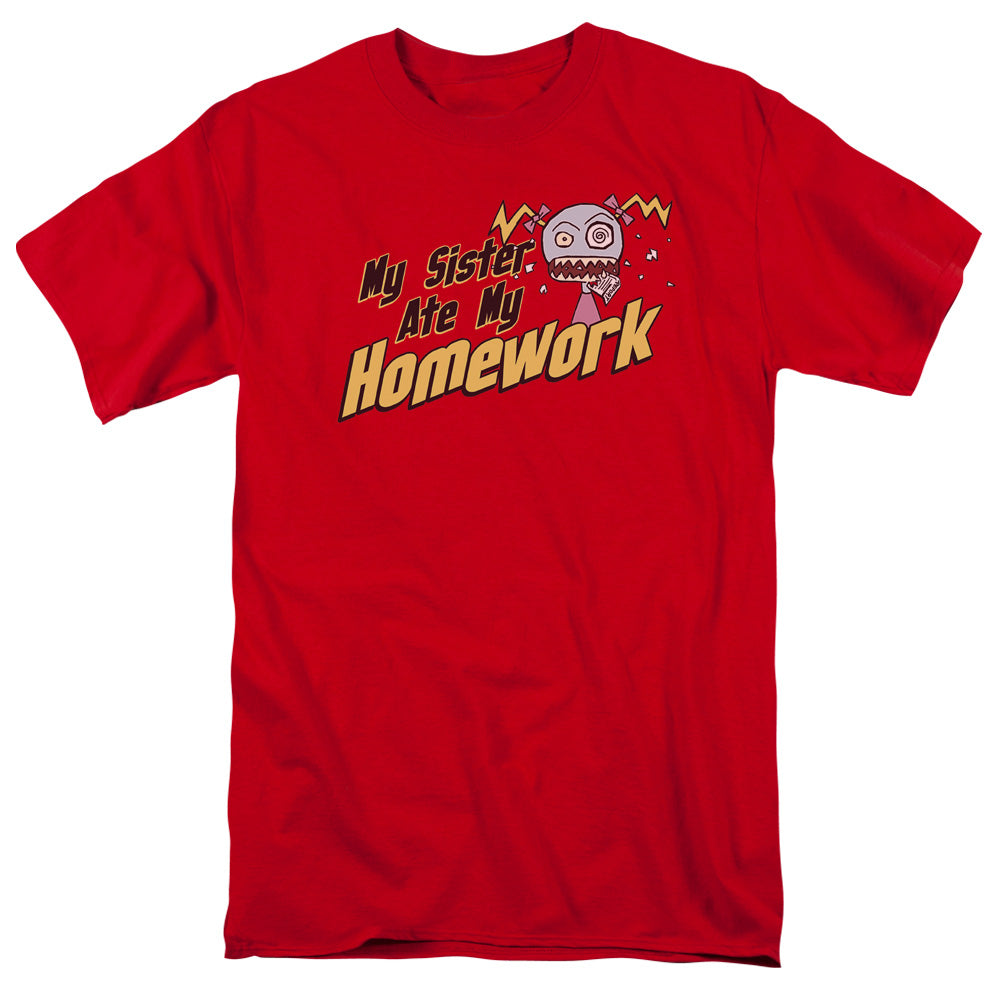 My Sister Ate My Homework - Short Sleeve Adult 18 - 1 - Red T-shirt