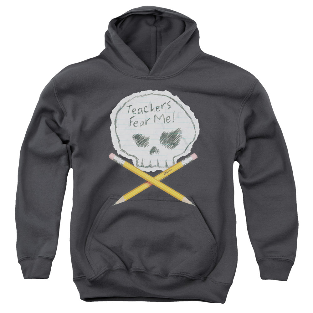 Teachers Fear Me - Youth Pull-over Hoodie - Charcoal