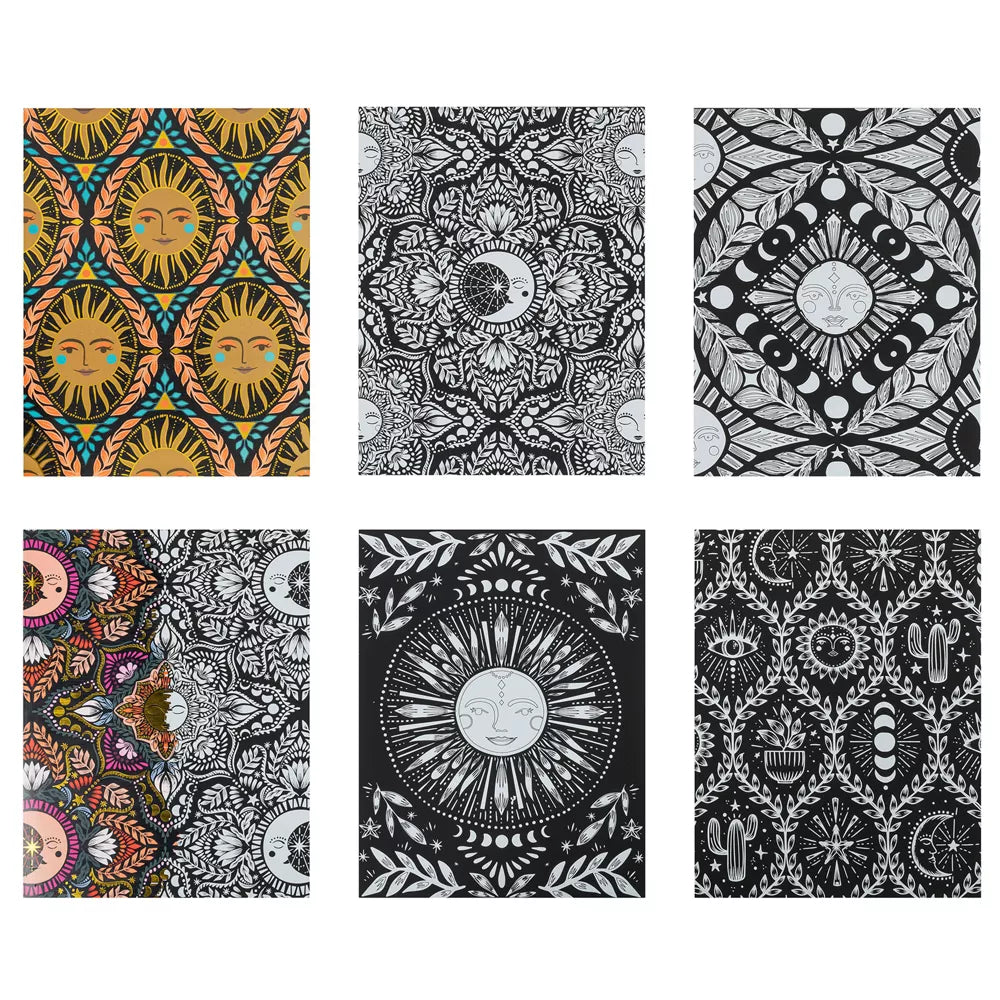 Brea Reese: Scratch Art Paper Pad - Moon & Sun