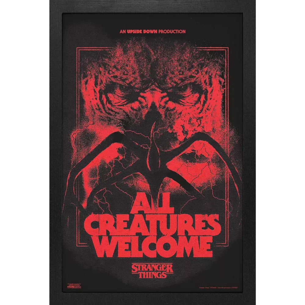 Stranger Things - All Creatures Welcome 11x17 Wall Framed Print