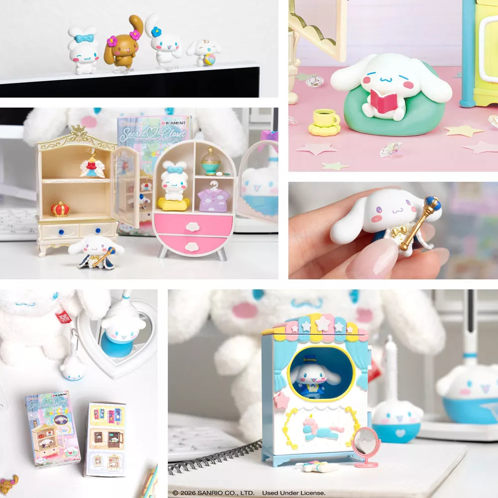 Hamee RE-MENT Sanrio Characters Blind Box Mini Figures Diorama Miniature Collectible Set (Cinnamoroll Secret Closet) - 1 Pc. Blind Box