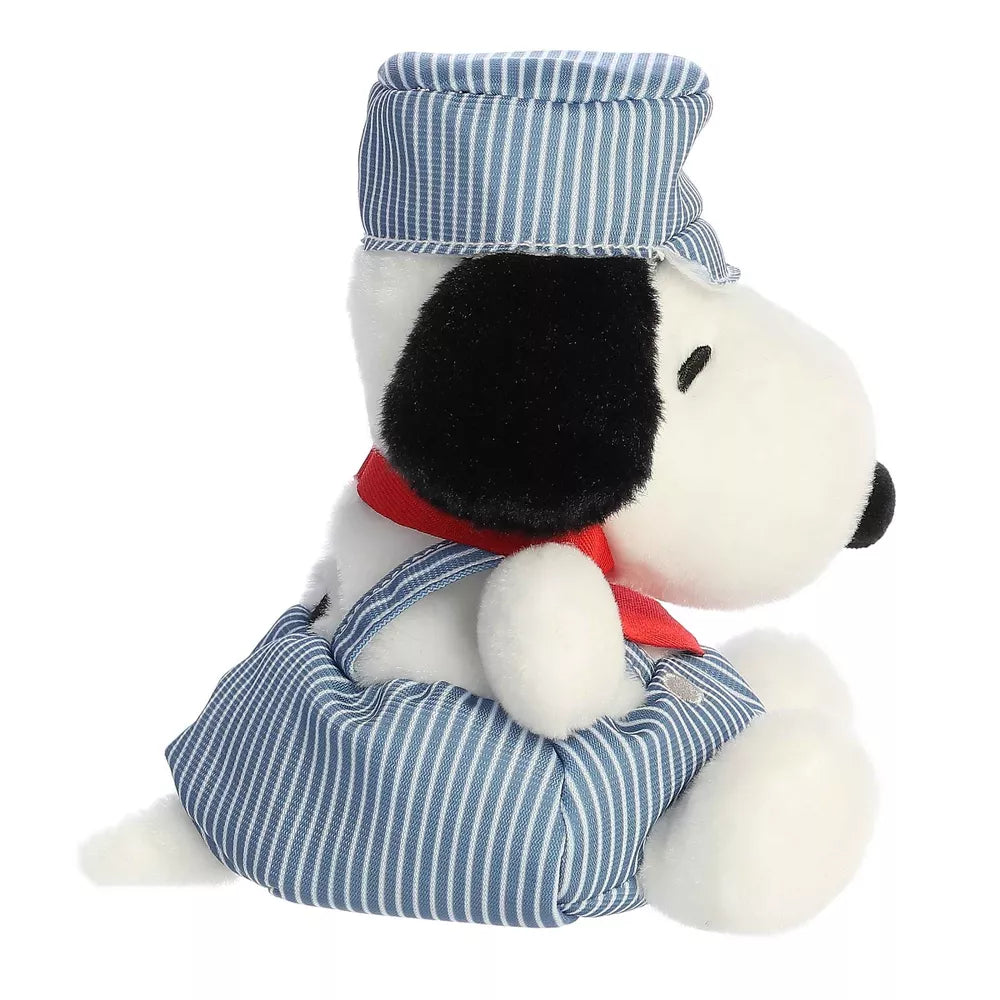 Mini Palm Pals Train Engineer Snoopy Peanuts Plush