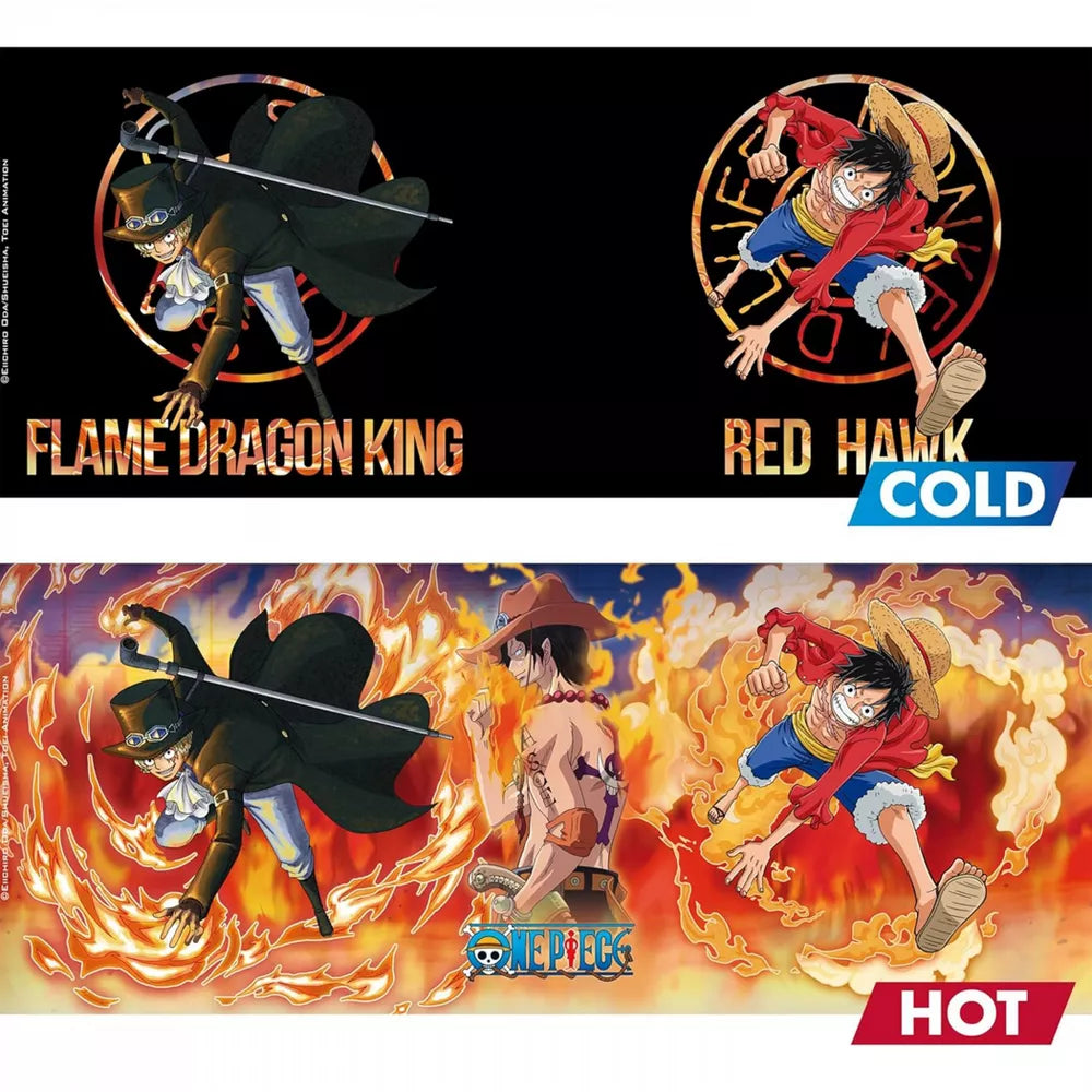 One Piece Luffy and Sabo Heat Change 16oz. Mug