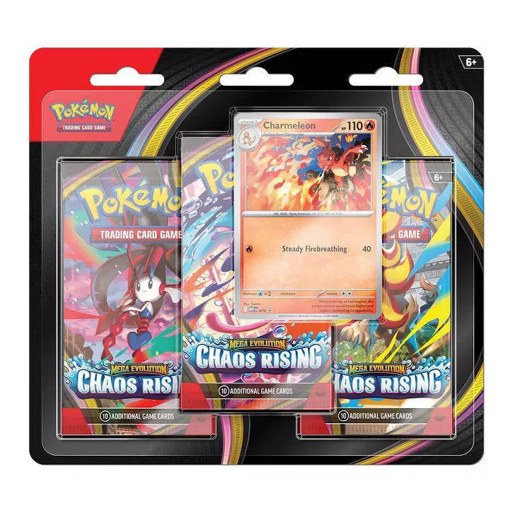 Pokmon Mega Evolution Chaos Rising Three-Booster Blister (style may v FYE Pokmon Mega Evolution Chaos Rising Three-Booster Blister (style may v FYE