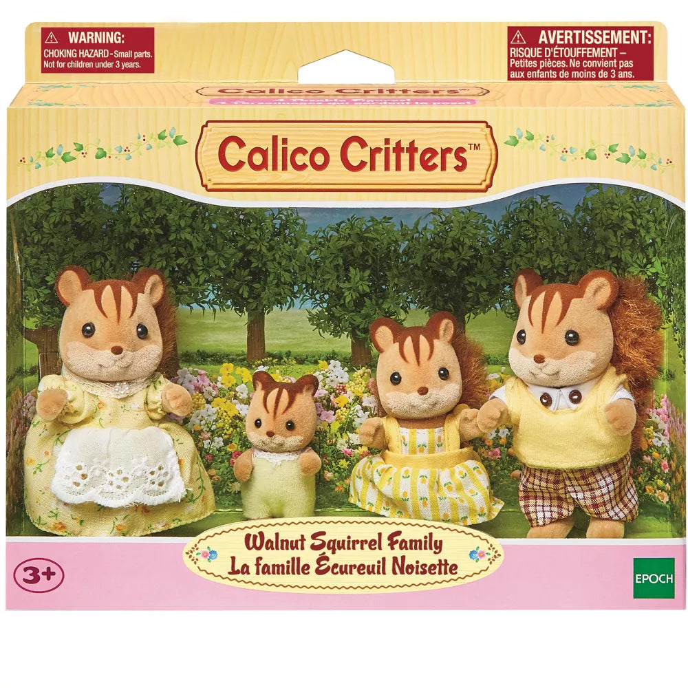 Calico Critters Walnut Squirrel Family