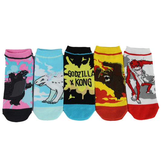 Godzilla X Kong Toon Characters Low-Cut Socks 5-Pack