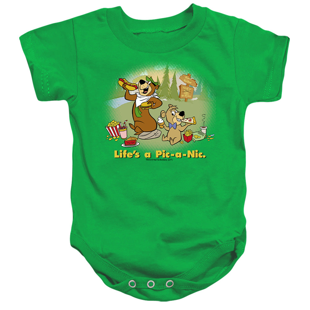 Yogi Bear - Lifes A Pic-a-nic-infant Snapsuit - Kelly Green