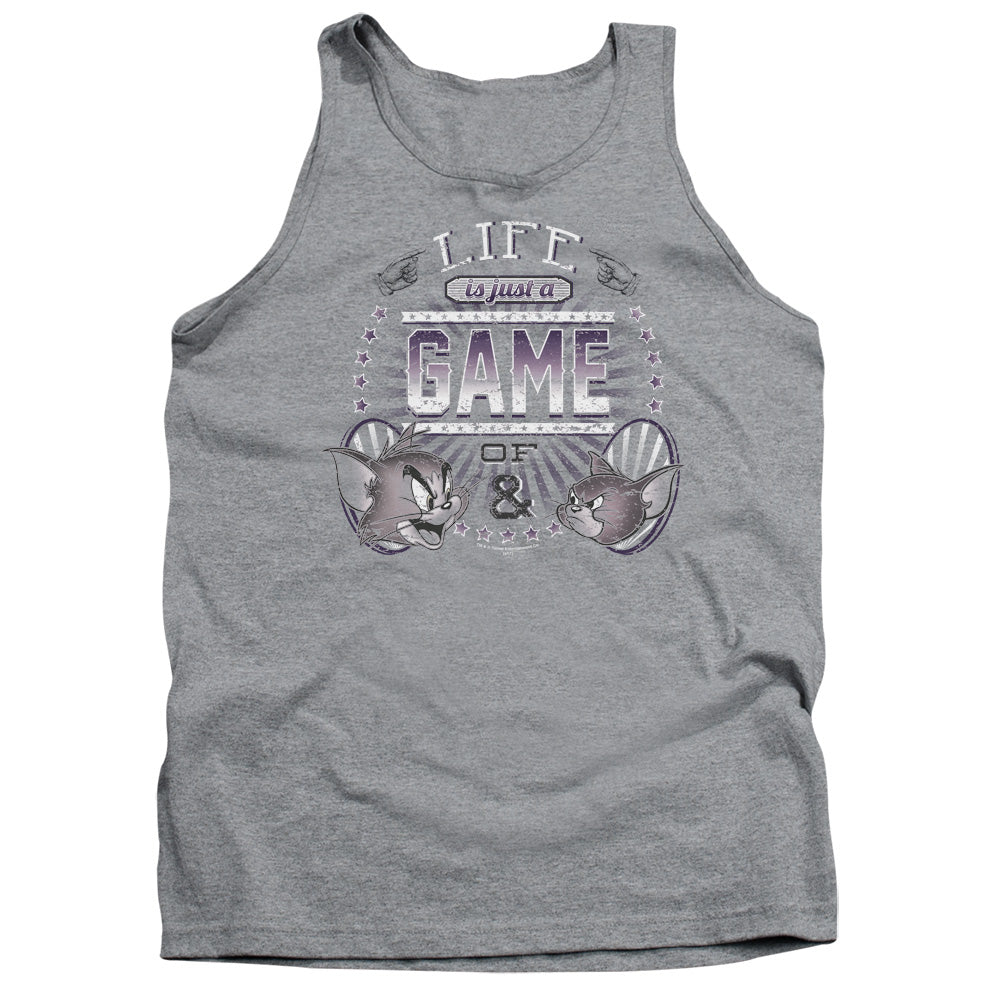 Tom And Jerry - Life Is A Game - Adult Tank - Athletic Heather