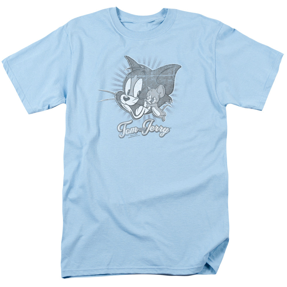 Tom And Jerry - Classic Pals - Short Sleeve Adult 18/1 - Light Blue T-shirt