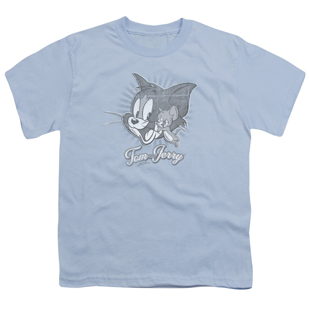 Tom And Jerry - Classic Pals - Short Sleeve Youth 18/1 - Light Blue T-shirt