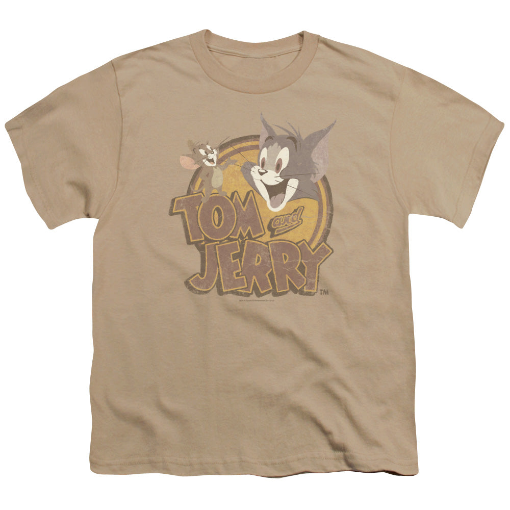 Tom And Jerry - Water Damaged - Short Sleeve Youth 18/1 - Sand T-shirt