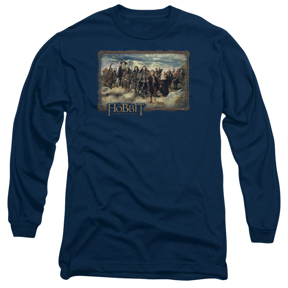 The Hobbit - Hobbit & Company - Long Sleeve Adult 18/1 - Navy T-shirt