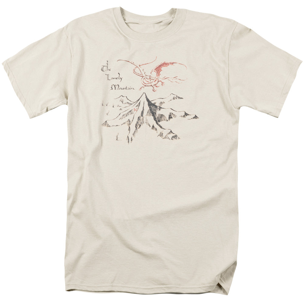 The Hobbit - Lonely Mountain - Short Sleeve Adult 18/1 - Cream T-shirt