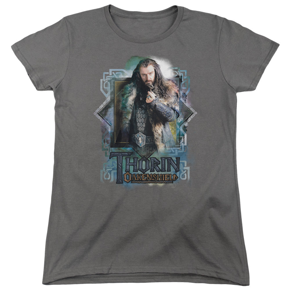 The Hobbit - Thorin Oakenshield - Short Sleeve Womens Tee - Charcoal T-shirt