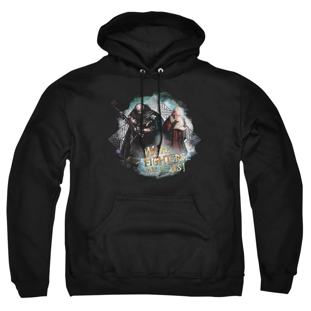 The Hobbit - We're Fighers - Adult Pull-over Hoodie - Black