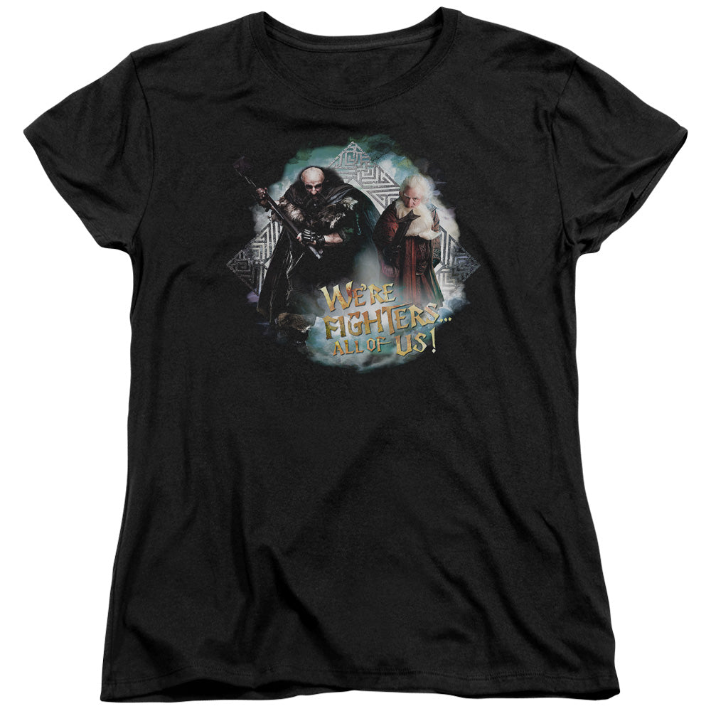 THE HOBBIT WERE FIGHERS - S/S WOMENS TEE - BLACK T-Shirt