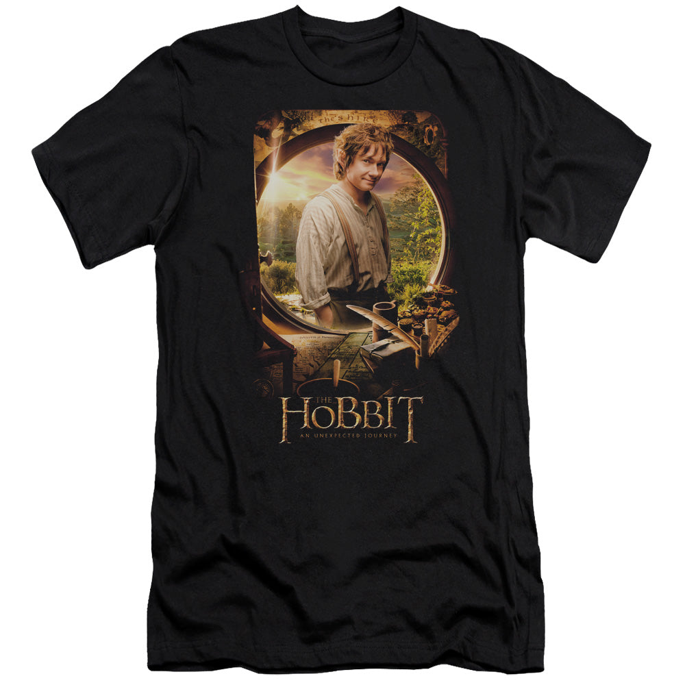 The Hobbit - Bilbo Poster - Short Sleeve Adult 30/1 - Black T-shirt