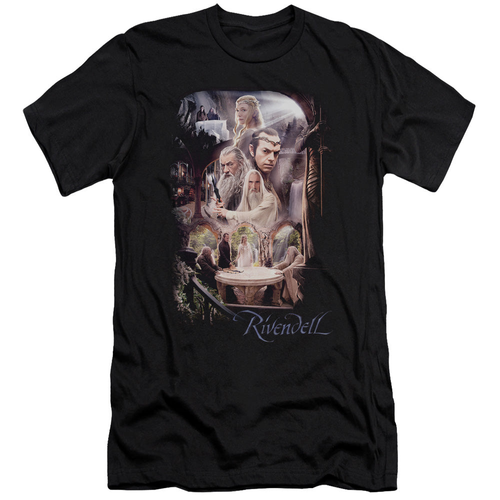 The Hobbit - Rivendell - Short Sleeve Adult 30/1 - Black T-shirt