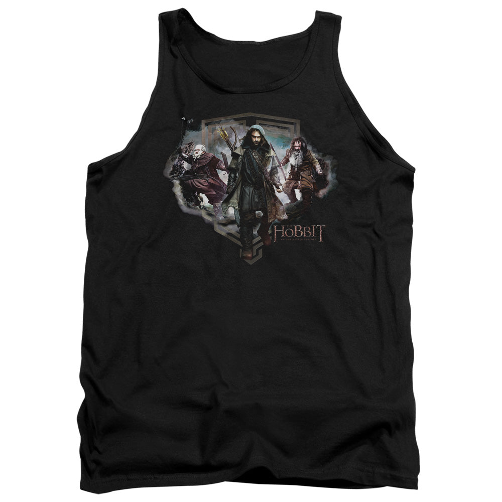 The Hobbit - Three Dwarves - Adult Tank - Black