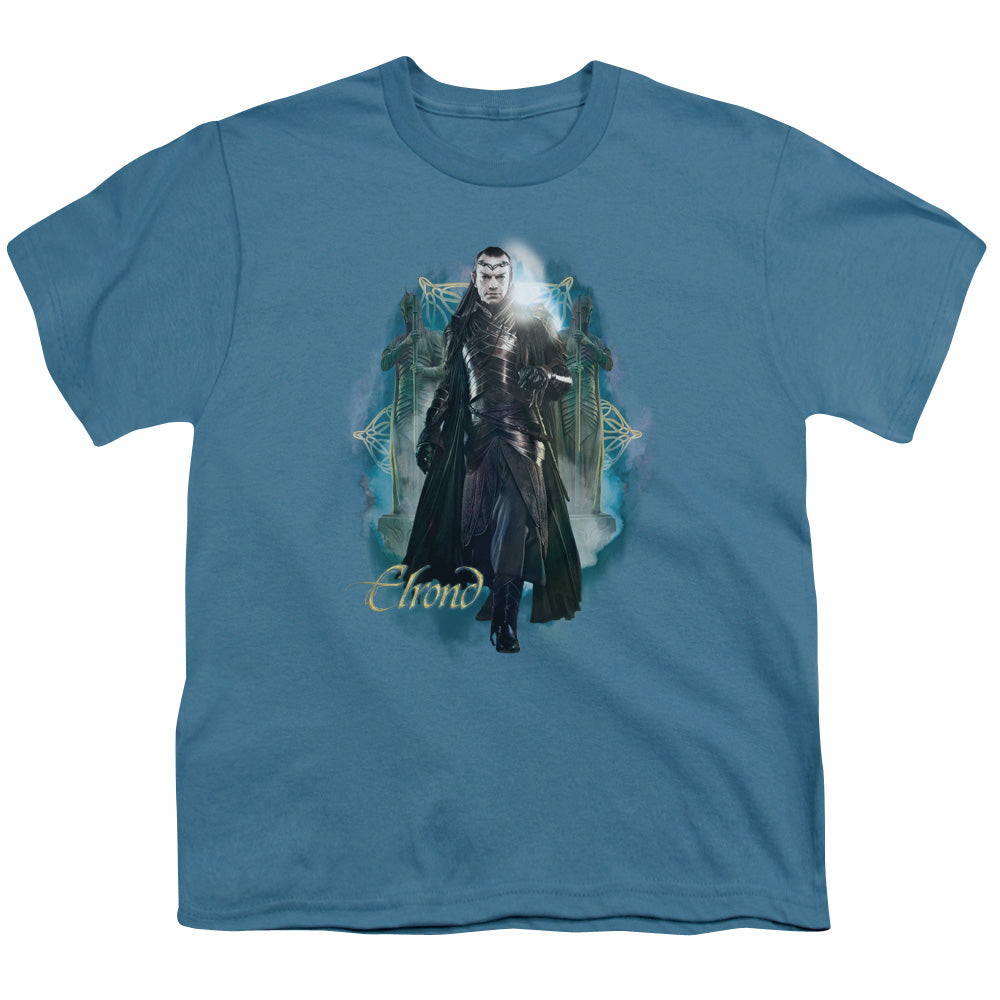The Hobbit - Elrond - Short Sleeve Youth 18/1 - Slate T-shirt