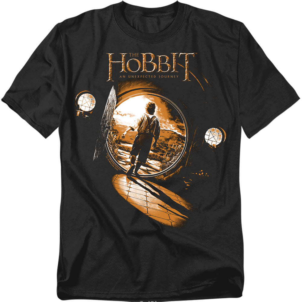 The Hobbit - Hobbit Hole - Short Sleeve Adult 18/1 - Black T-shirt