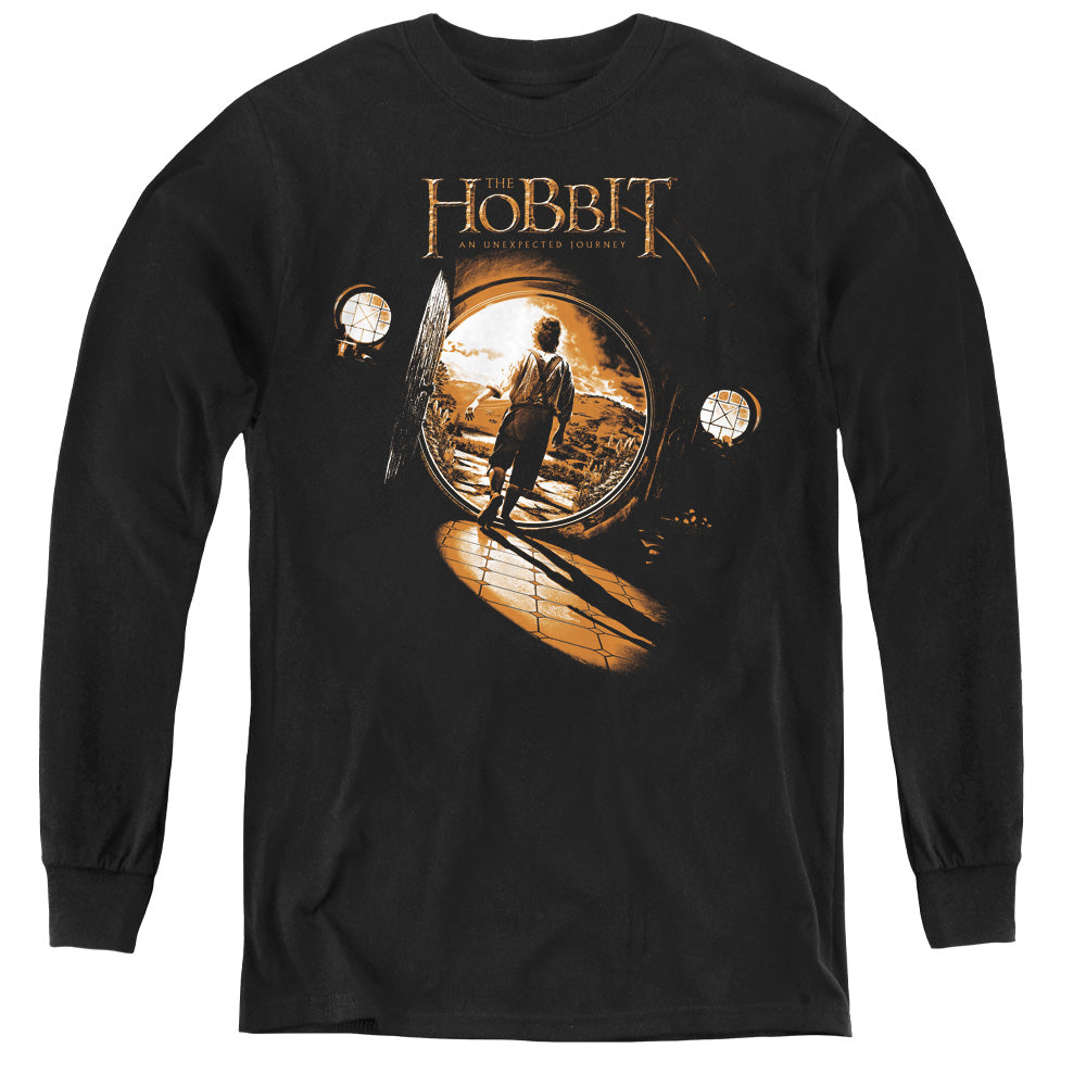 The Hobbit - Hobbit Hole - Youth Long Sleeve Tee - Black