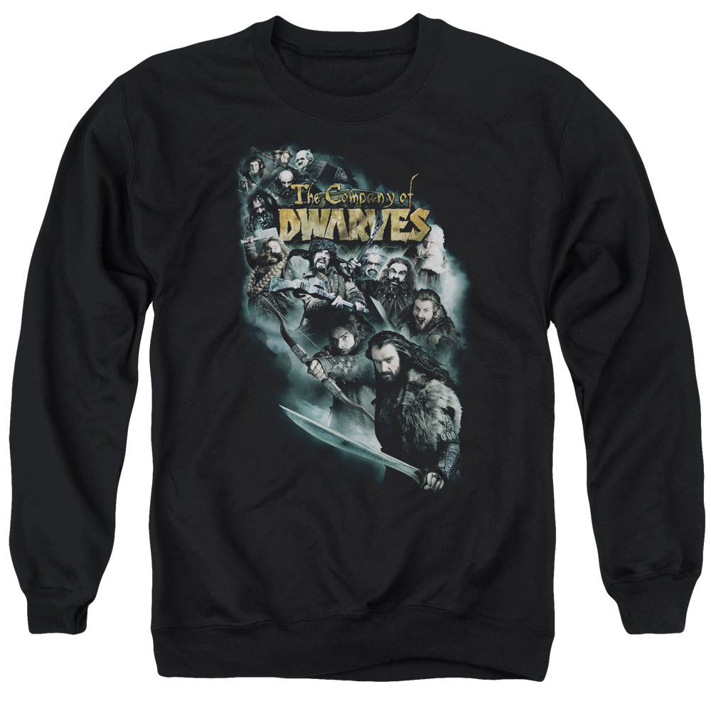The Hobbit - Company Of Dwarves - Adult Crewneck Sweatshirt - Black