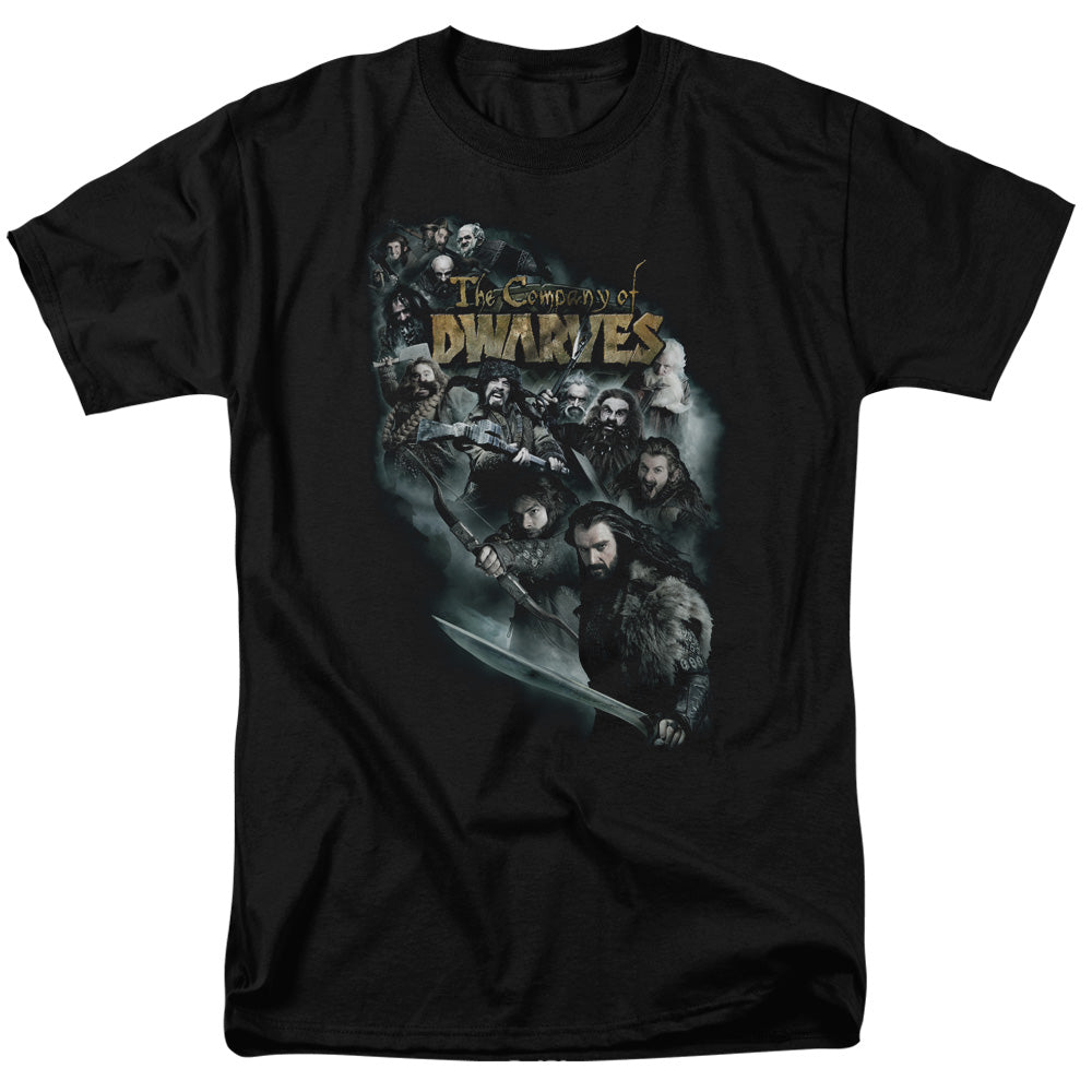 The Hobbit - Company Of Dwarves - Short Sleeve Adult 18/1 - Black T-shirt