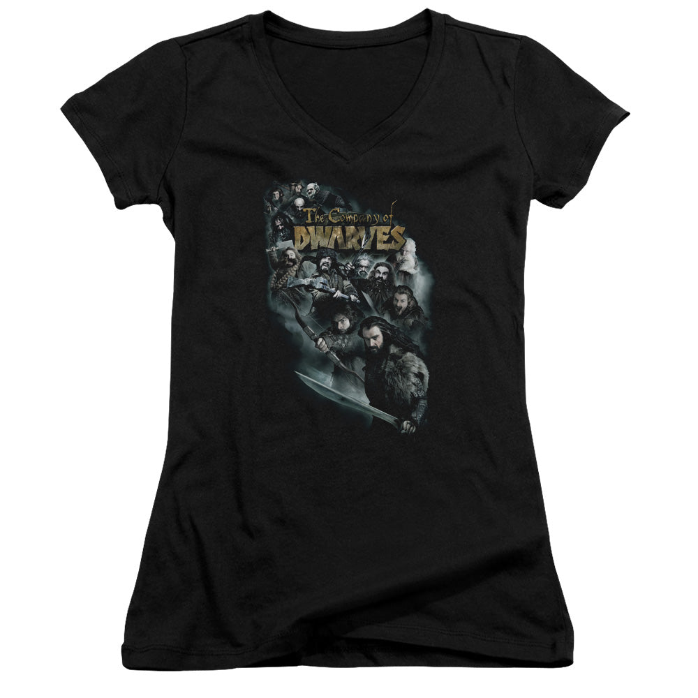 The Hobbit - Company Of Dwarves - Junior V-neck - Black