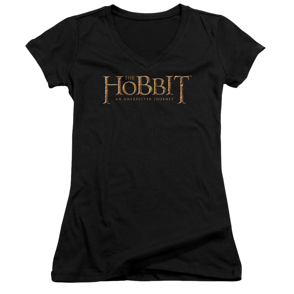 The Hobbit Logo - Junior V-neck - Black