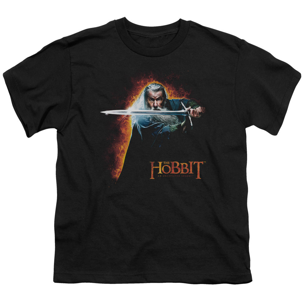 The Hobbit - Secret Fire - Short Sleeve Youth 18/1 - Black T-shirt