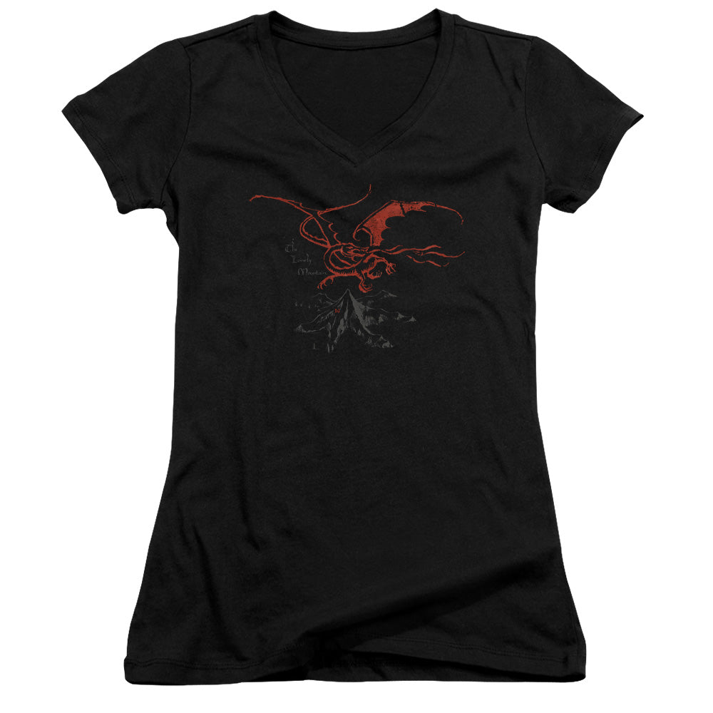 The Hobbit - Smaug - Junior V-neck - Black