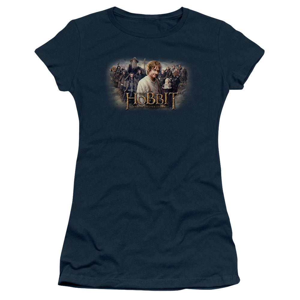 The Hobbit - Hobbit Rally - Short Sleeve Junior Sheer - Navy T-shirt