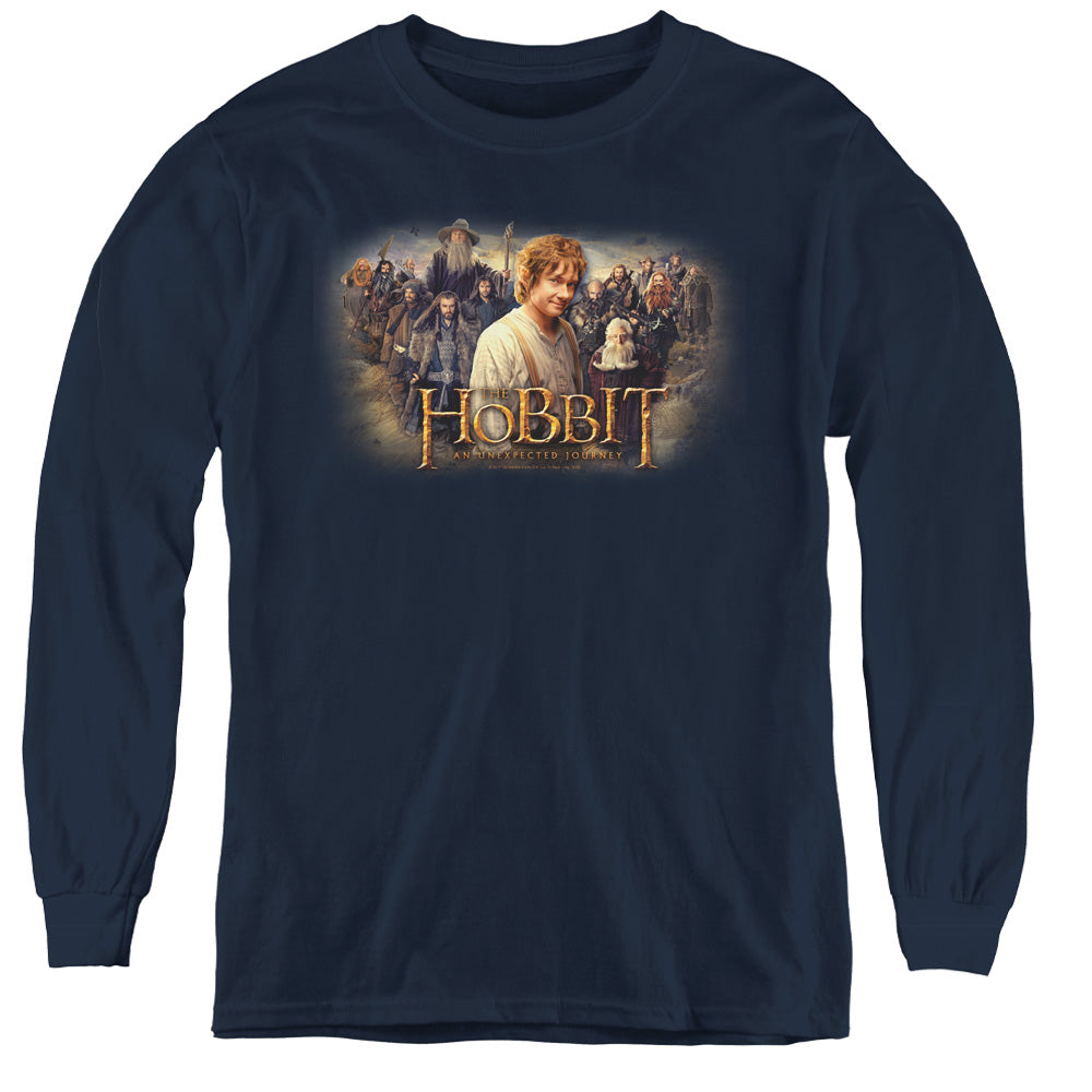 The Hobbit - Hobbit Rally - Youth Long Sleeve Tee - Navy