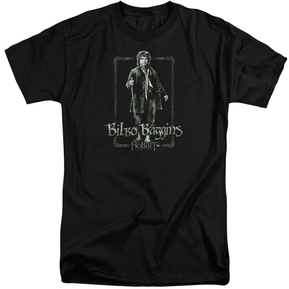 The Hobbit - Bilbo Stare - Short Sleeve Adult Tall - Black T-shirt