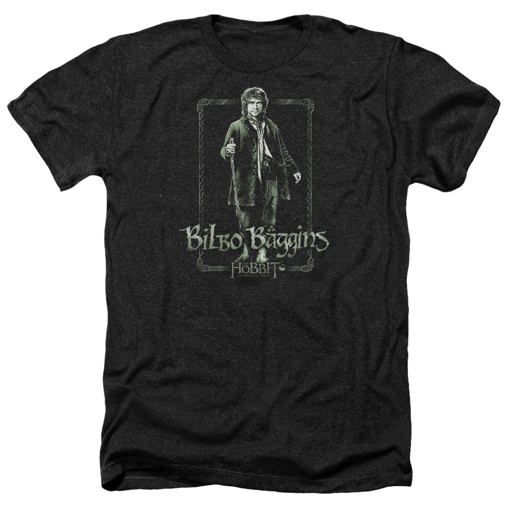 The Hobbit - Bilbo Stare - Adult Heather-black