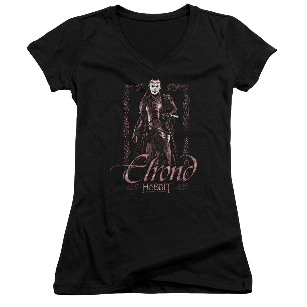 The Hobbit Elrond Stare - Junior V-neck - Black