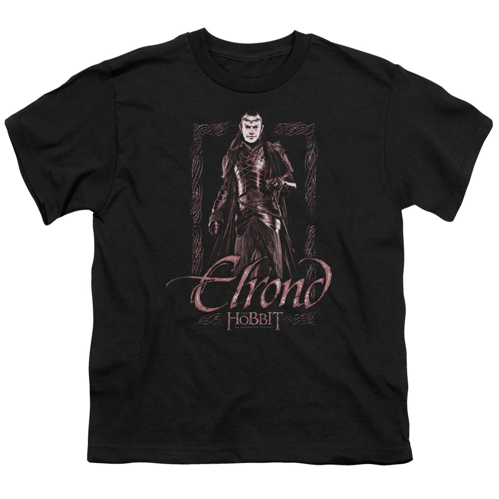 The Hobbit - Elrond Stare - Short Sleeve Youth 18/1 - Black T-shirt