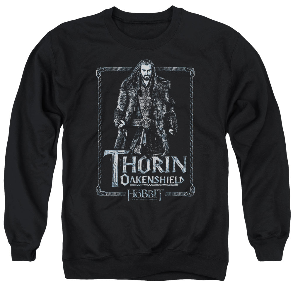 The Hobbit - Thorin Stare - Adult Crewneck Sweatshirt - Black