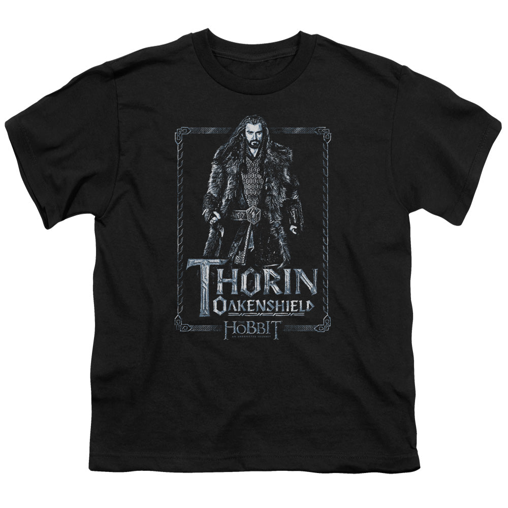 The Hobbit - Thorin Stare - Short Sleeve Youth 18/1 - Black T-shirt