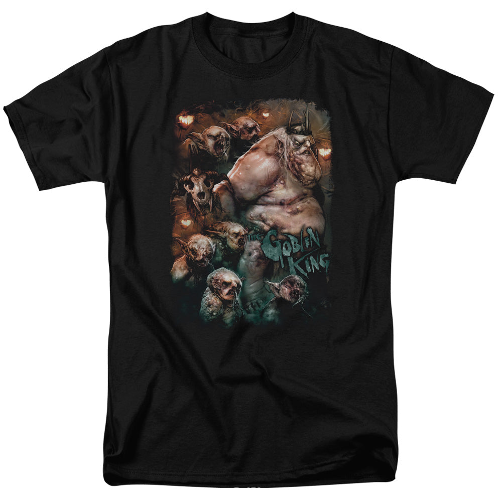The Hobbit - Goblin King - Short Sleeve Adult 18/1 - Black T-shirt