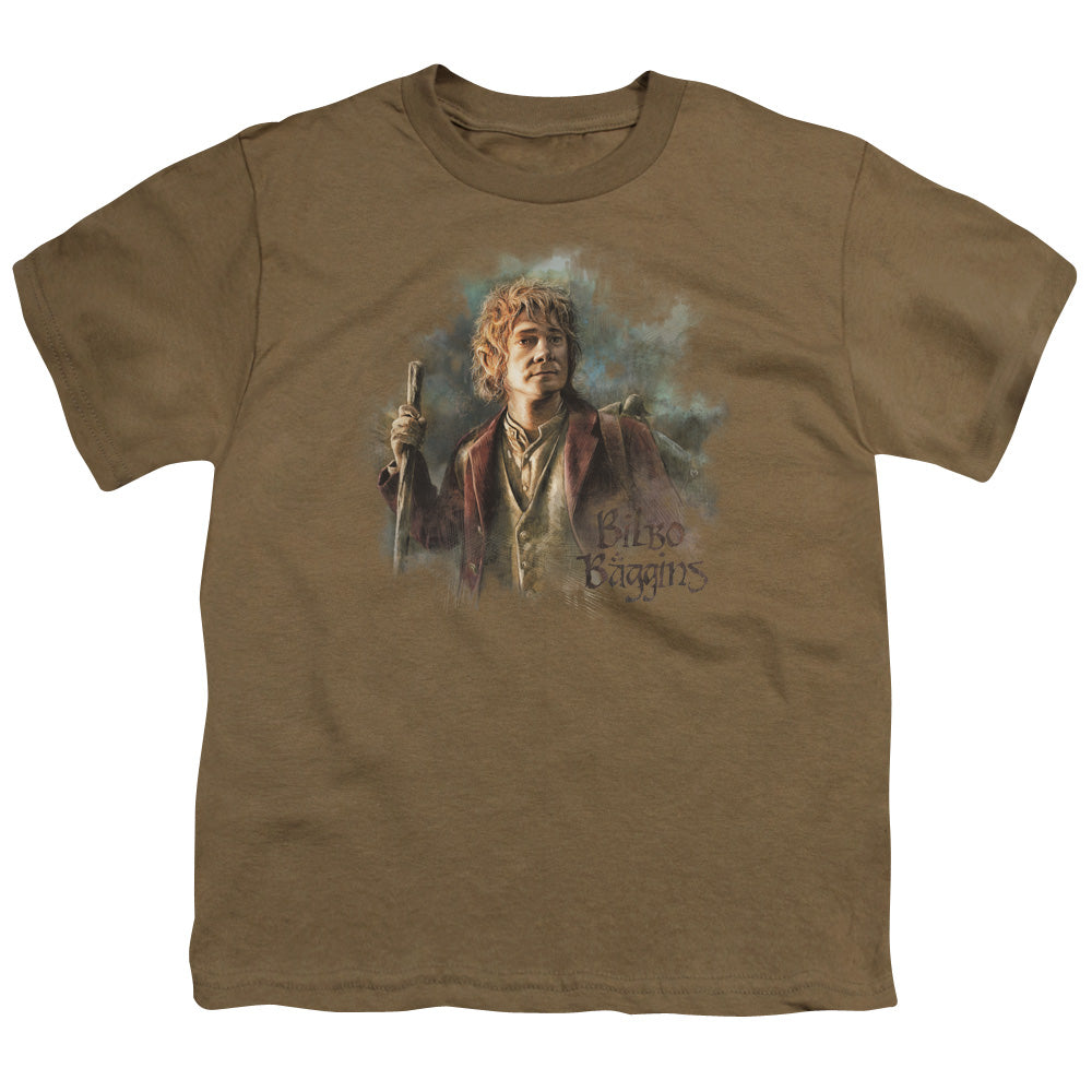 The Hobbit - Bilbo Baggins - Short Sleeve Youth 18/1 - Safari Green T-shirt